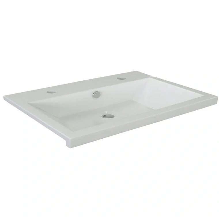 Concept Waschbecken Polybeton 2 gaten 100cm Weiss - 2