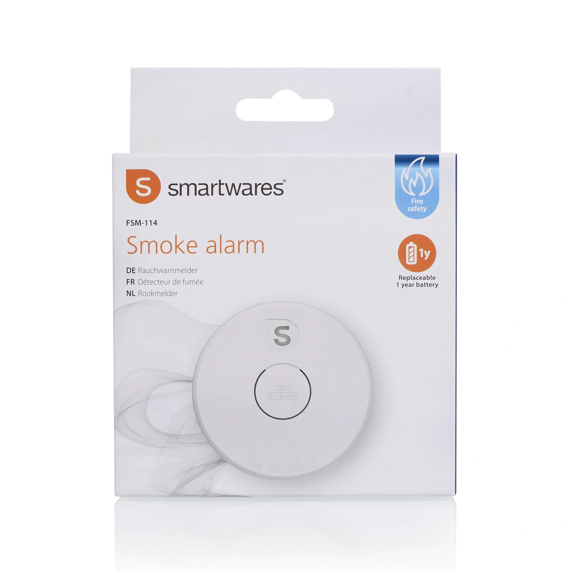 Rauchmelder mit austauschbarer 1 Jahres Batterie, 85dB - 4