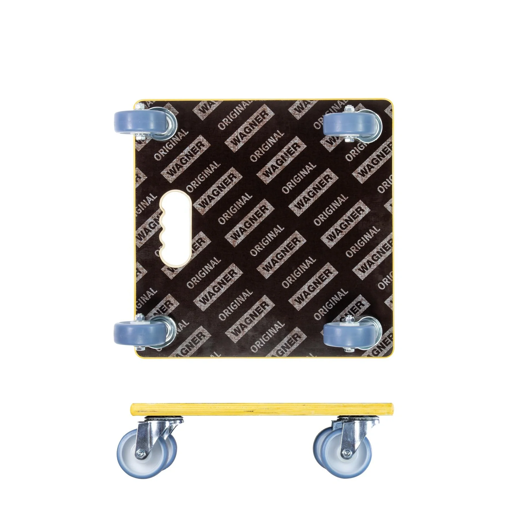 Transporthilfe MM 1340, 38 x 38 x 11 cm, harte Rollen Ø 100 mm, Rollenlager, Platte Maxigrip FSC®, Tragkraft 300 kg - 8