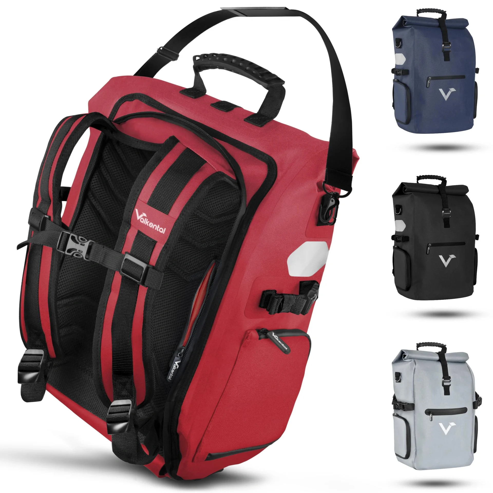 ValkPro 3 in 1 Fahrradtasche, Rot - 7
