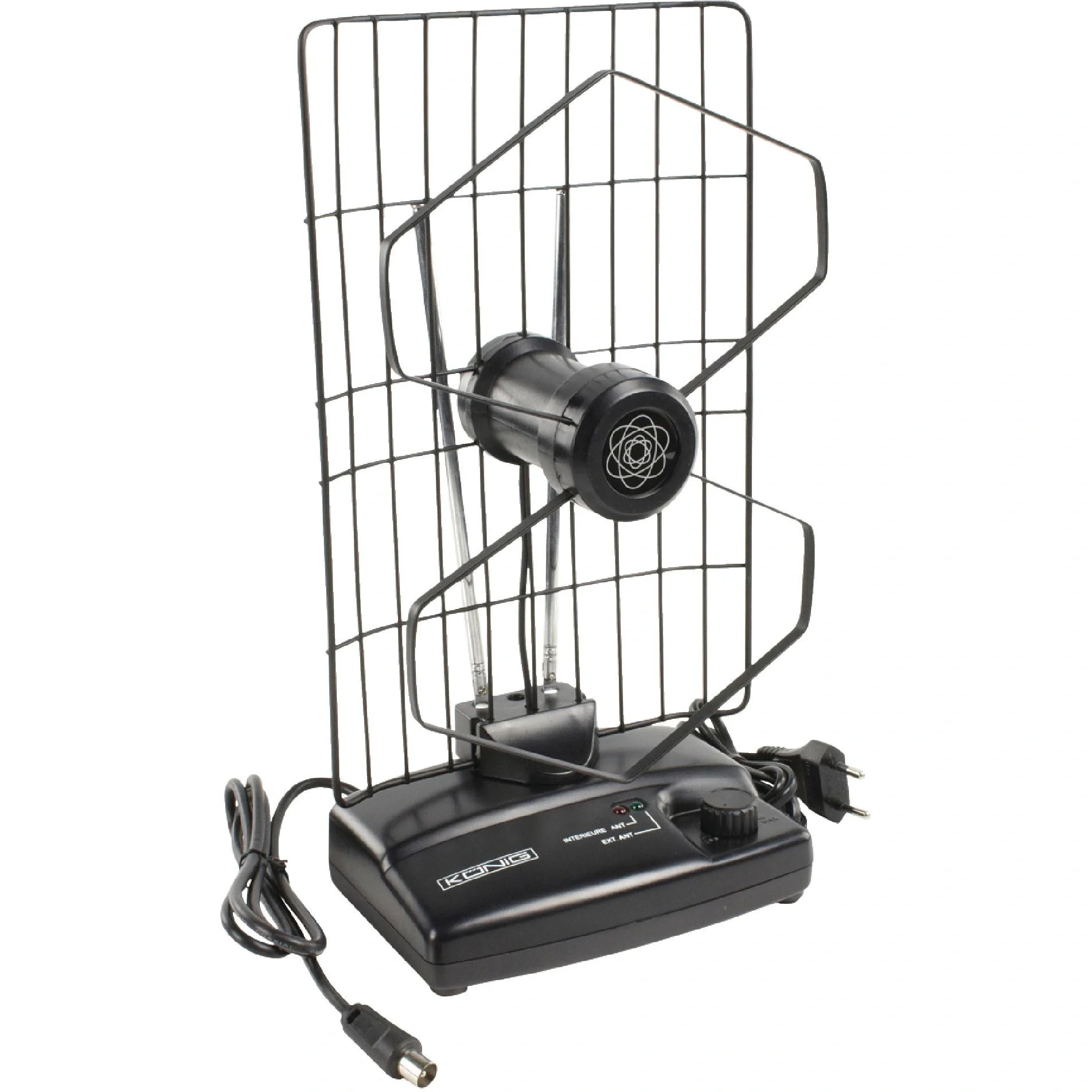 Verstärkt Innen DVB-T/T2 - DAB+ Zimmerantenne mit Verstärker 27 dB FM / VHF / UHF - 3