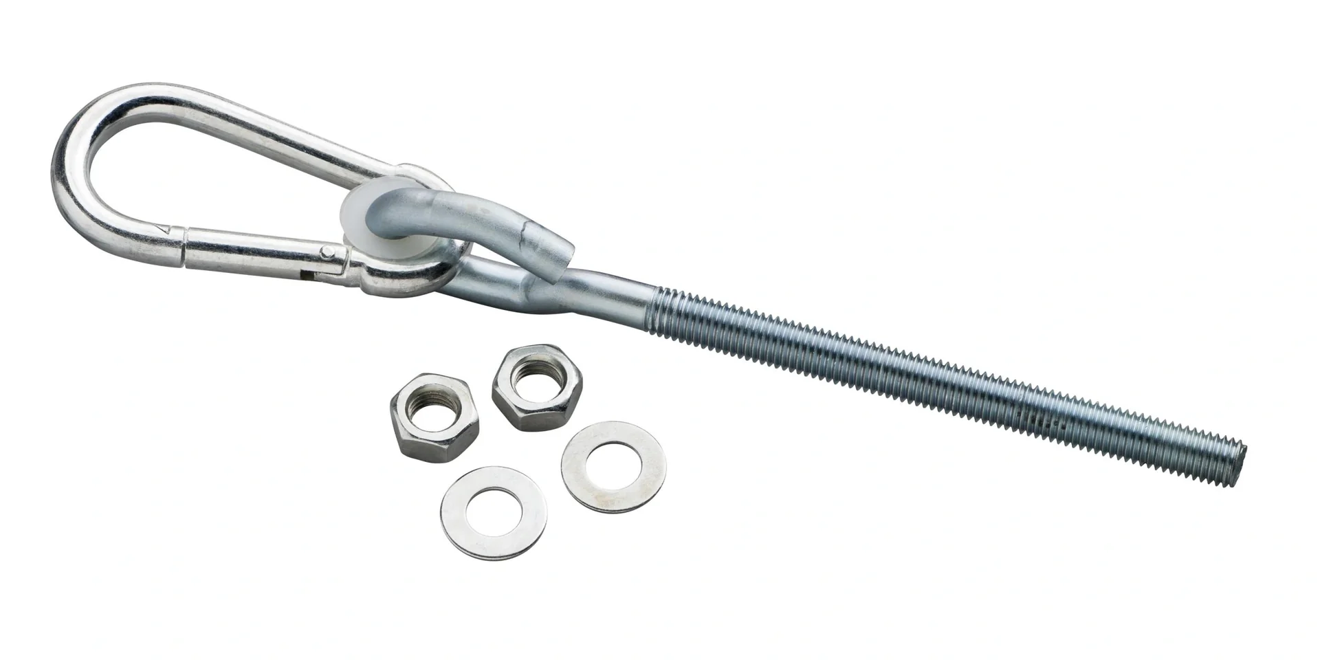 Schaukelhaken mit Karabiner verzinkt, M12x140 - 1