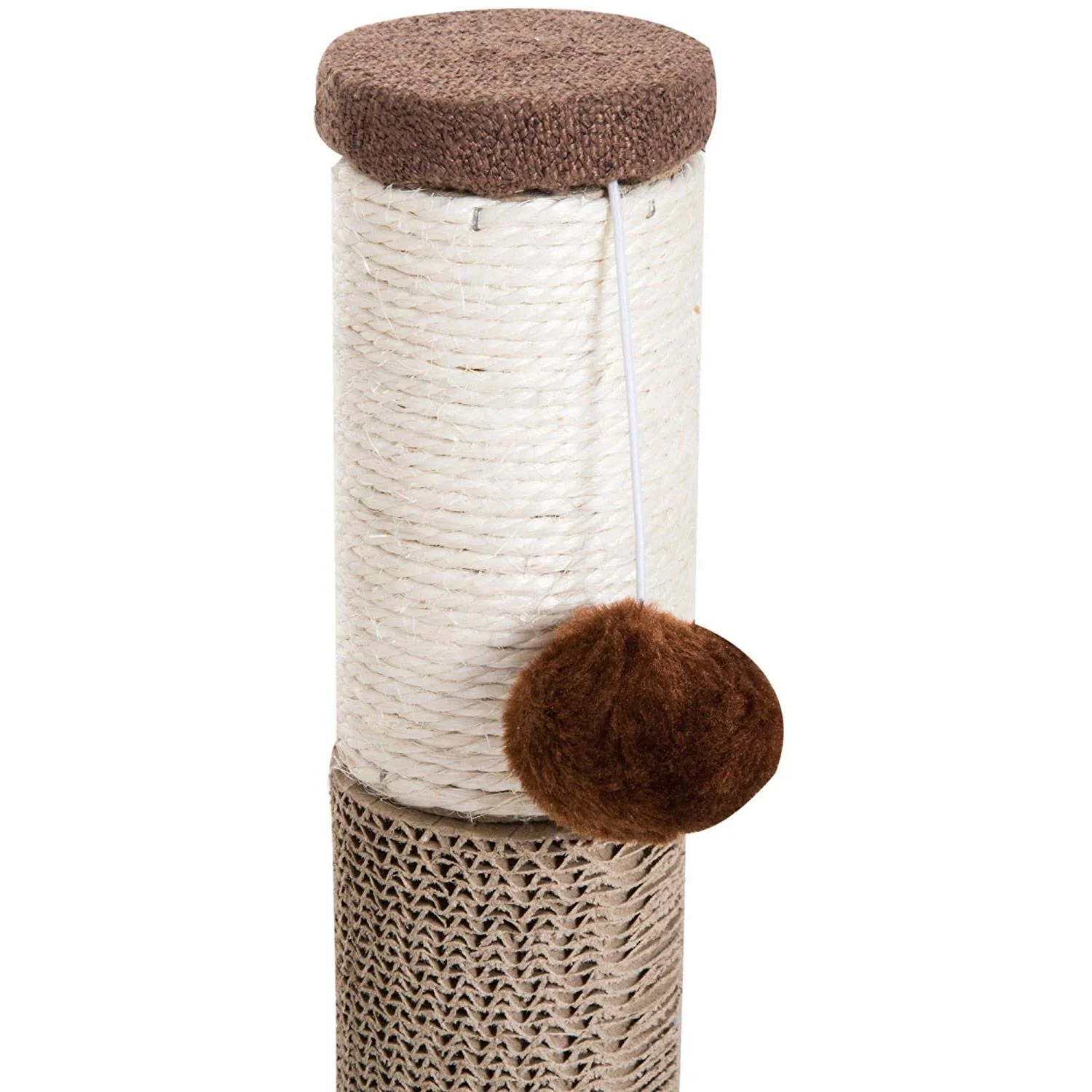 Kratzstamm Katzenbaum Kletterbaum mit einem Ball Braun - 6