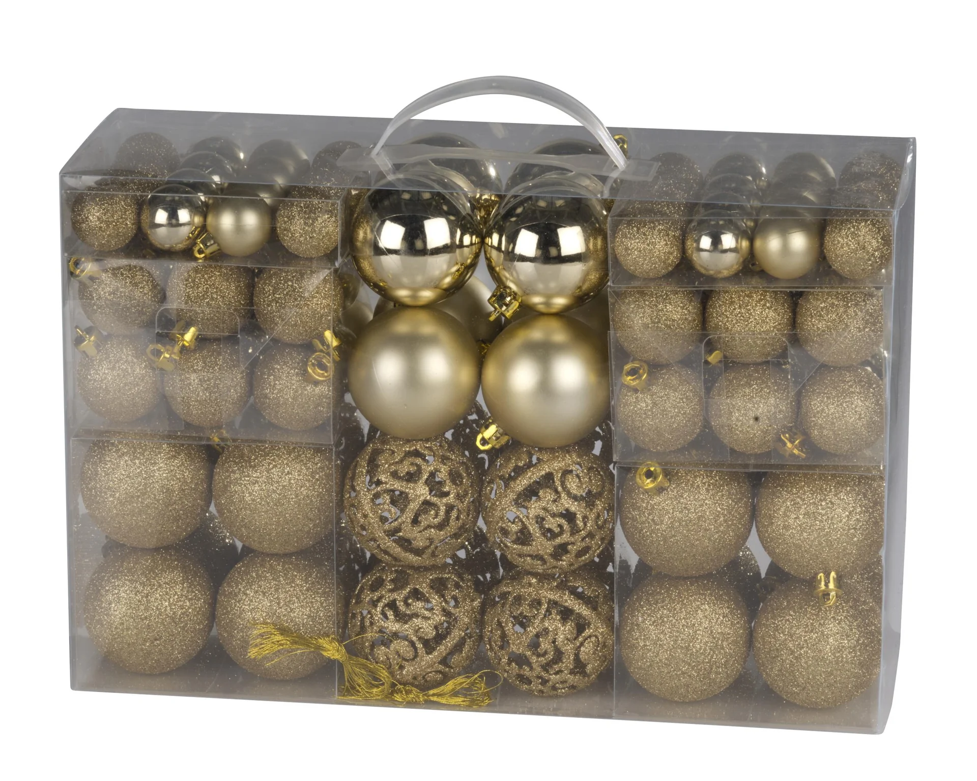 Weihnachtskugeln, gold, 100 Stück - 6