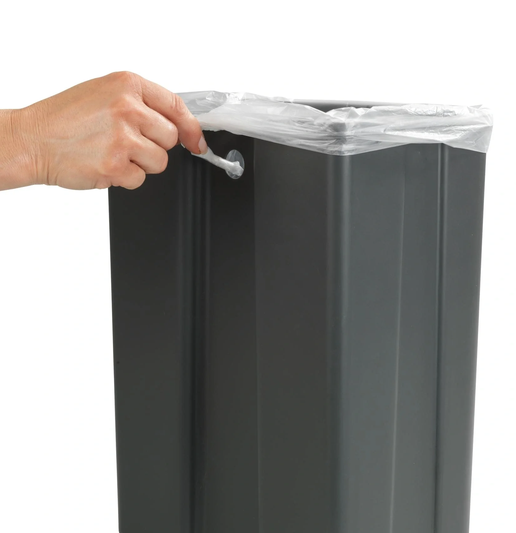 Tür-Abfalleimer, 12 Liter, Grau/ Silberfarben - 12