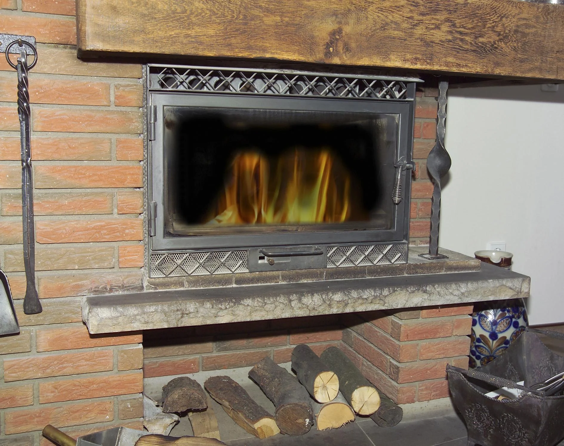 Kaminscheibenreiniger Schwamm, 2er Pack, kratzfrei - 4