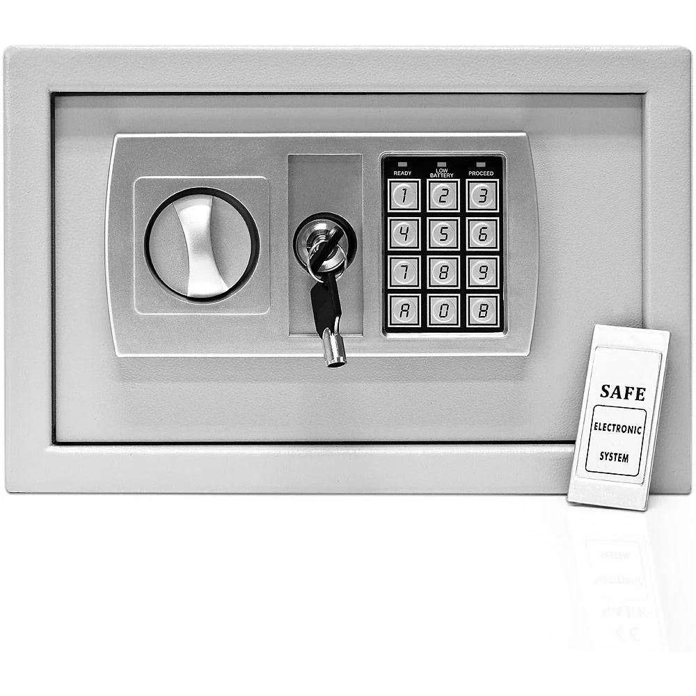 Elektrischer Möbeltresor 31x20x20cm - 3,2mm Tür inkl. Batterien - 8
