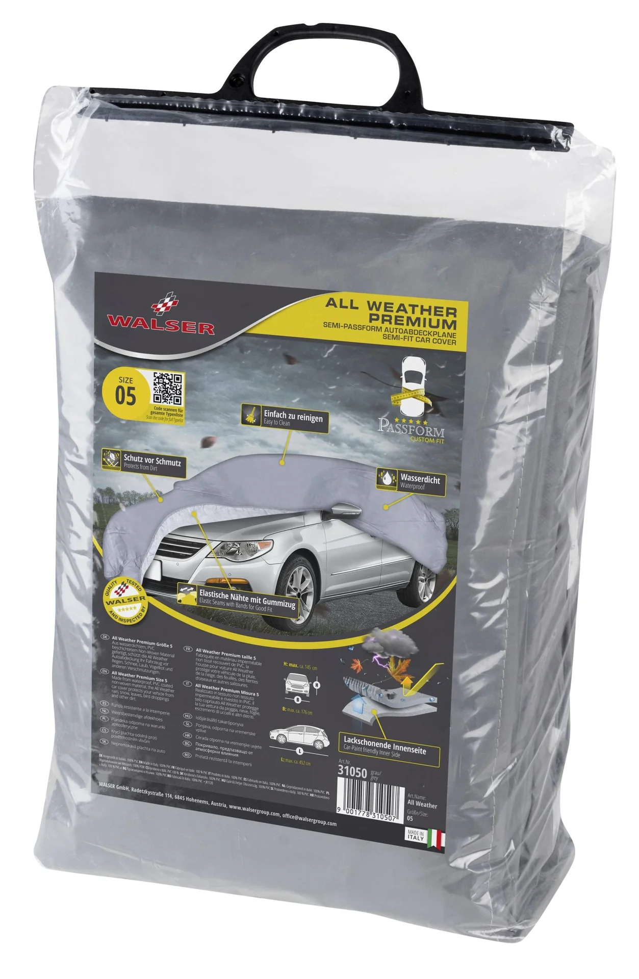 Autoabdeckplane all weather - Größe 5 - 452x176x145cm - PVC beschichtet - 10