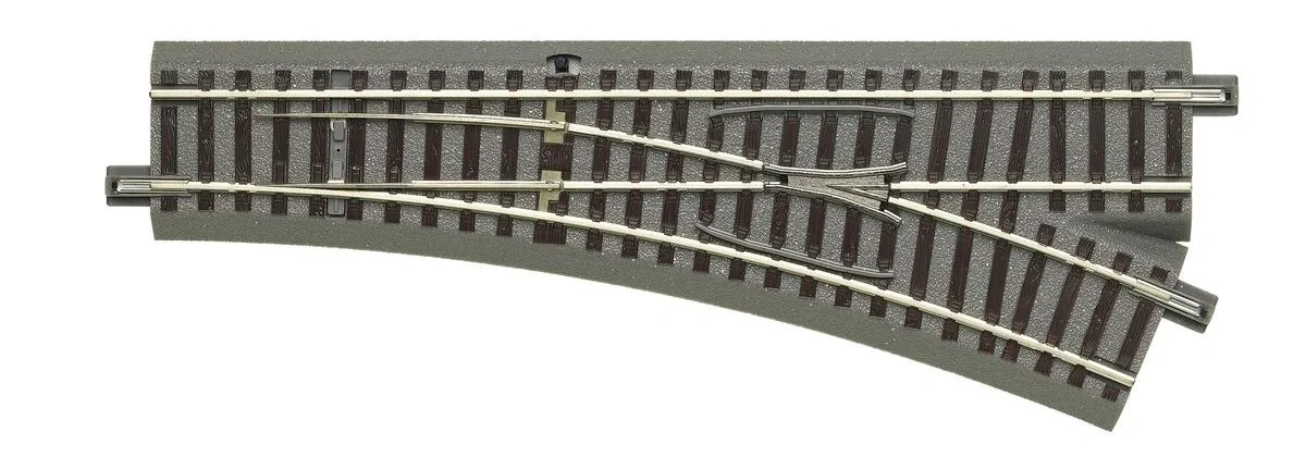 Weiche rechts für Handbetrieb, Länge 200 mm, Abzweigwinkel 22,5°, Abzweigradius 502,7 mm." - 1
