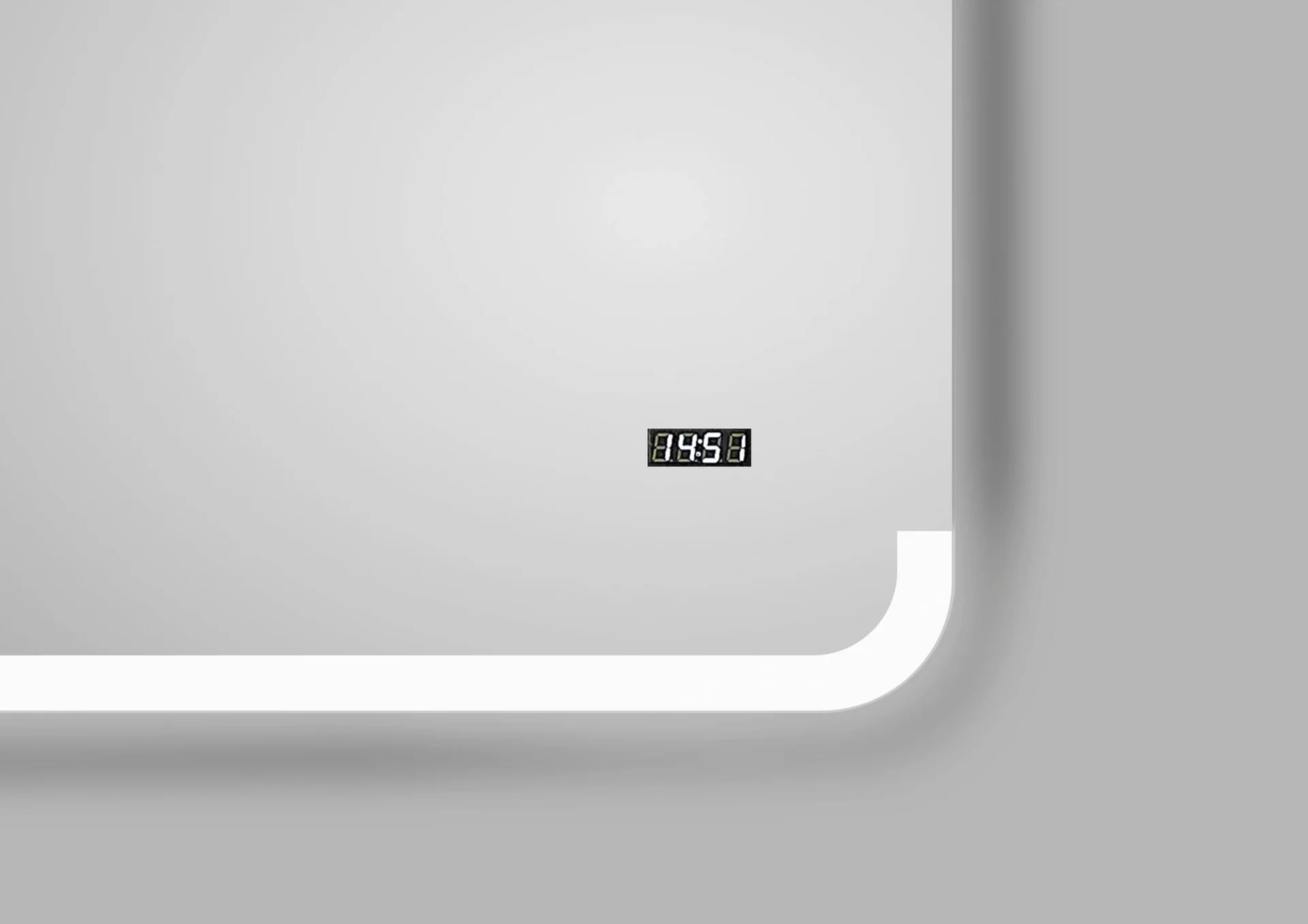 Badezimmerspiegel mit Beleuchtung, "Harmony" - 80 x 60 cm mit hinterleuchtetem Raumlicht - 6