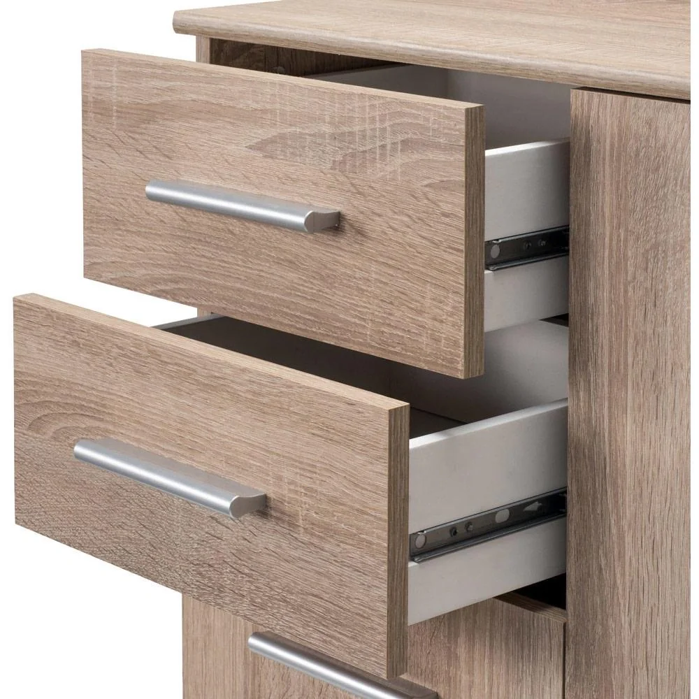 Sideboard / Schubladenschrank mit 3 Türen & 2 Schubladen - MDF - 107x75x35cm - 7