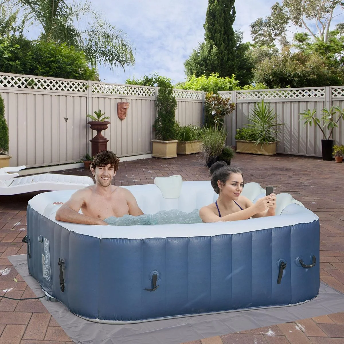 Whirlpool für 2-3 Personen weiß/blau - 9
