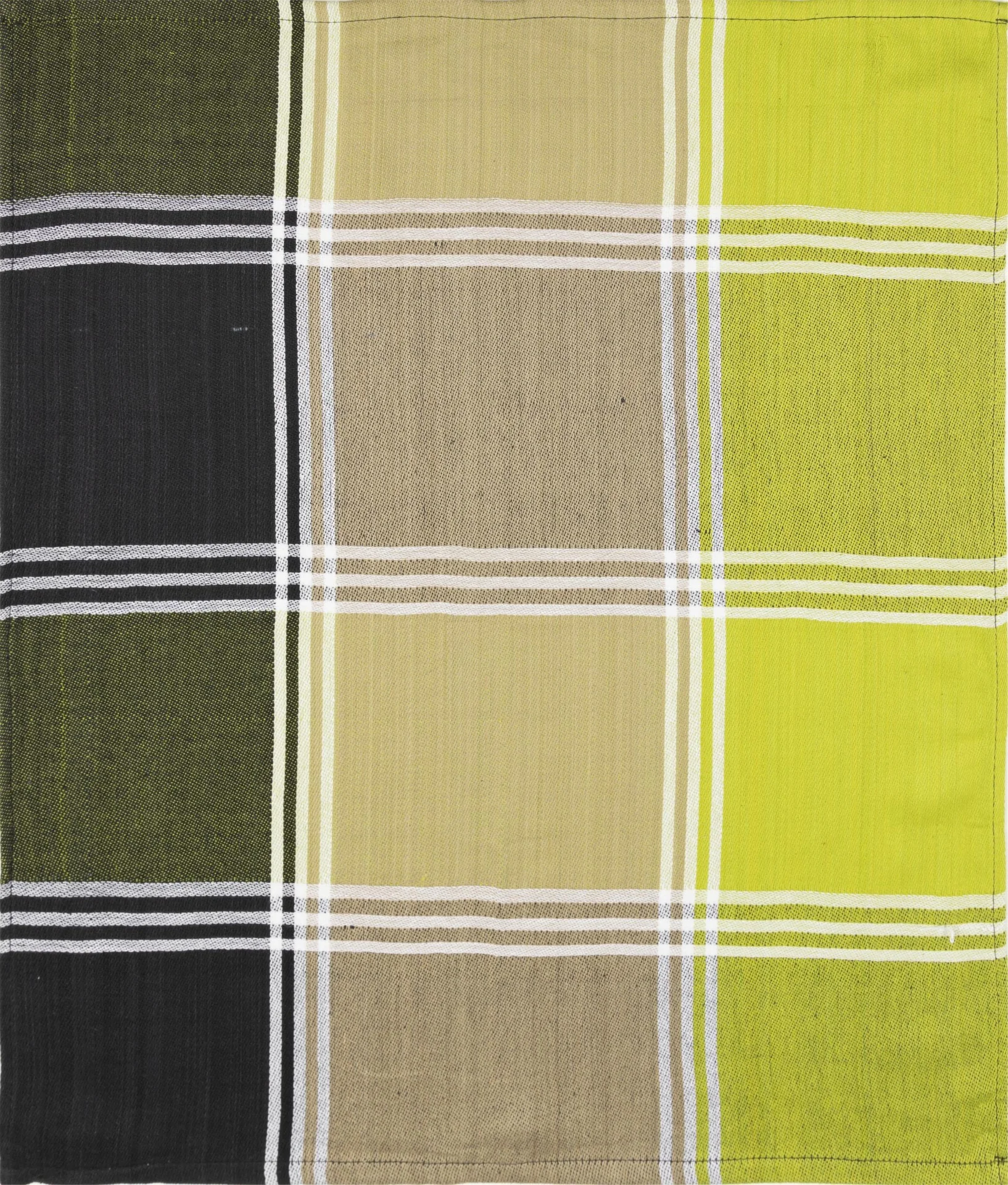 Geschirrtücher, Banderole, Grün-Sand-Schwarz kariert, 50 x 70 cm, 3er - 4