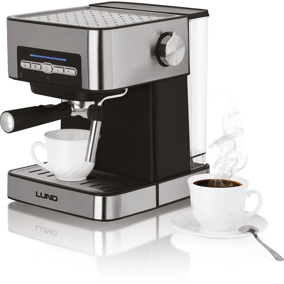 Kolbenmaschine mit elektrischer Kaffeemühle - Mit Milchaufschäumer - 7