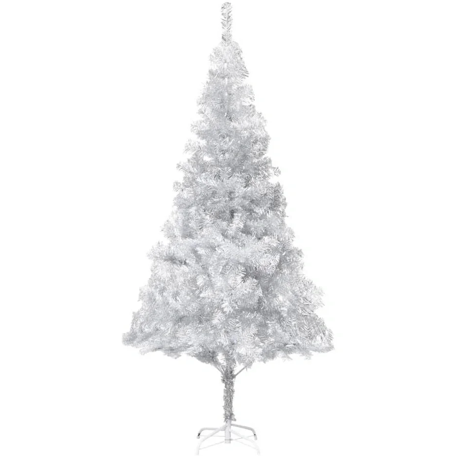 Weihnachtsbaum mit Ständer 210 cm PET silberfarben - 1
