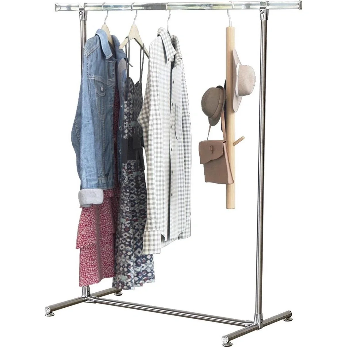 2er-Set Metall-Kleiderständer MP61 - 75kg Tragfähigkeit - 120x50x120cm - 9