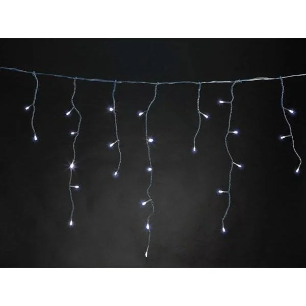 Vellight Eiszapfen-Weihnachtsbeleuchtung - 4 x 0,6 m - 144 LEDs - Weiß - Innen und Außen - 5