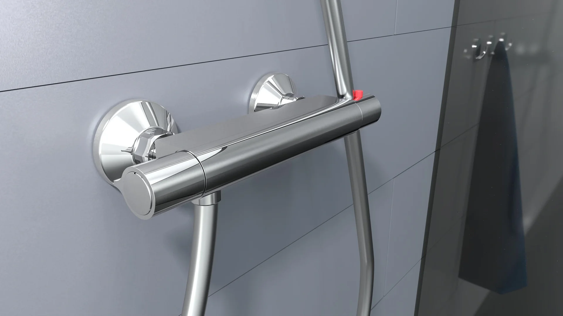 Thermostat Duscharmatur, chrom - 4