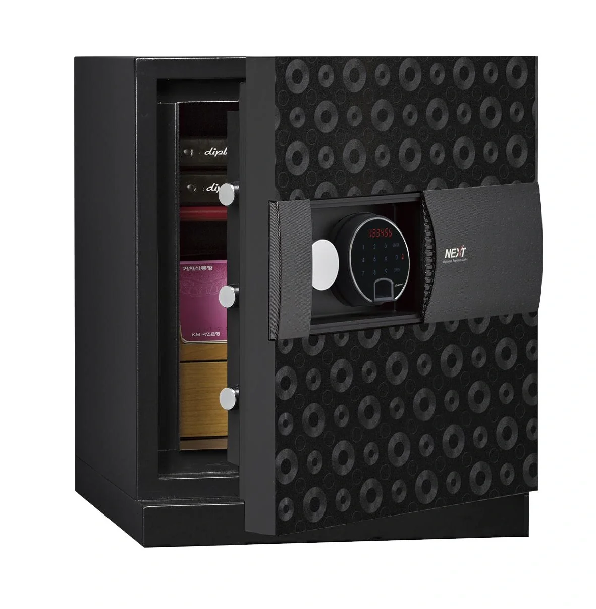 Dokumentenschutztresor NEXT, Außenmaße 780 x 500 x 550 mm, schwarz - 2