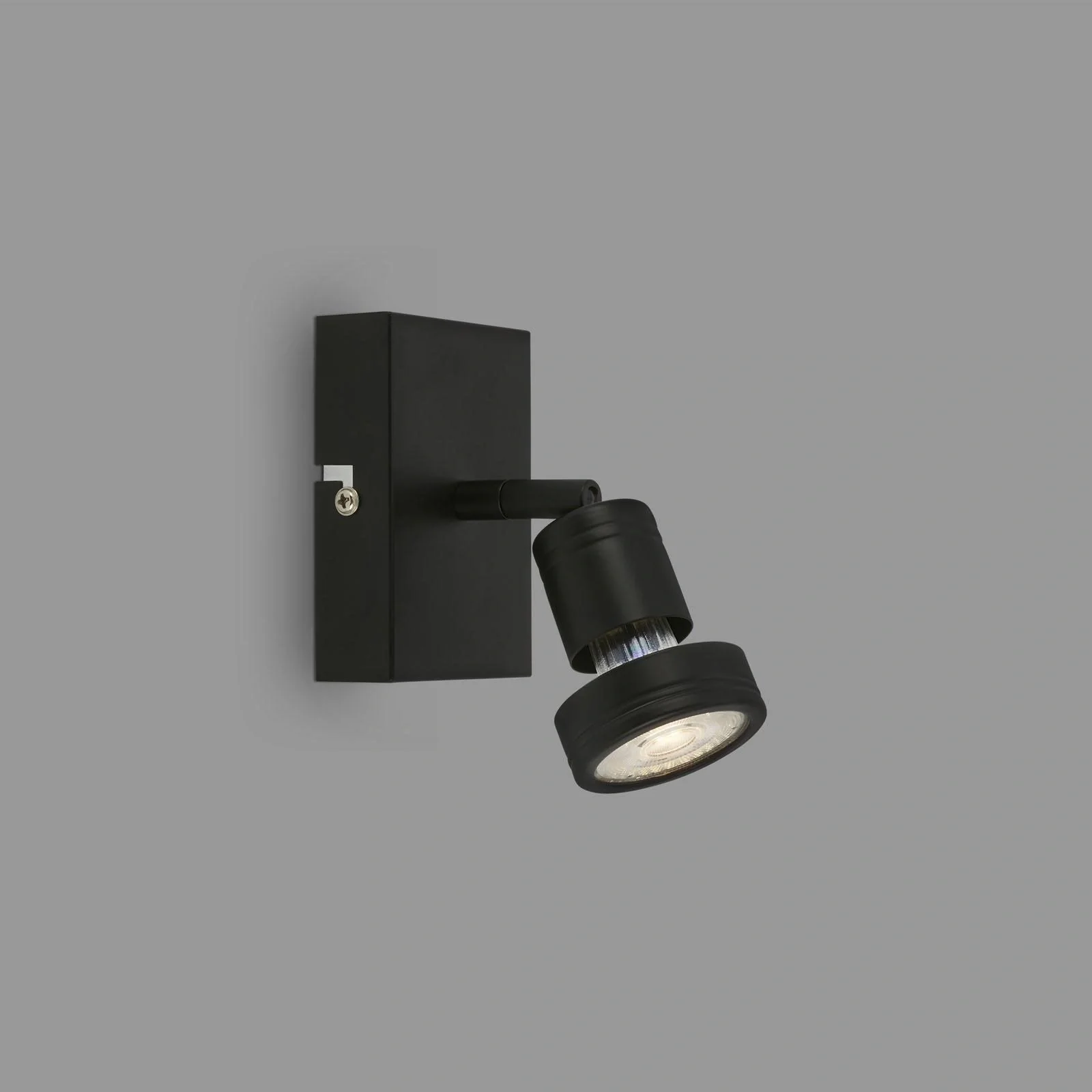 LED Spotleuchte 1-flammig, schwarz, GU10 Fassung, inklusive LED Leuchtmittel, 4,9 Watt, 460 lm, 3000 K - 6