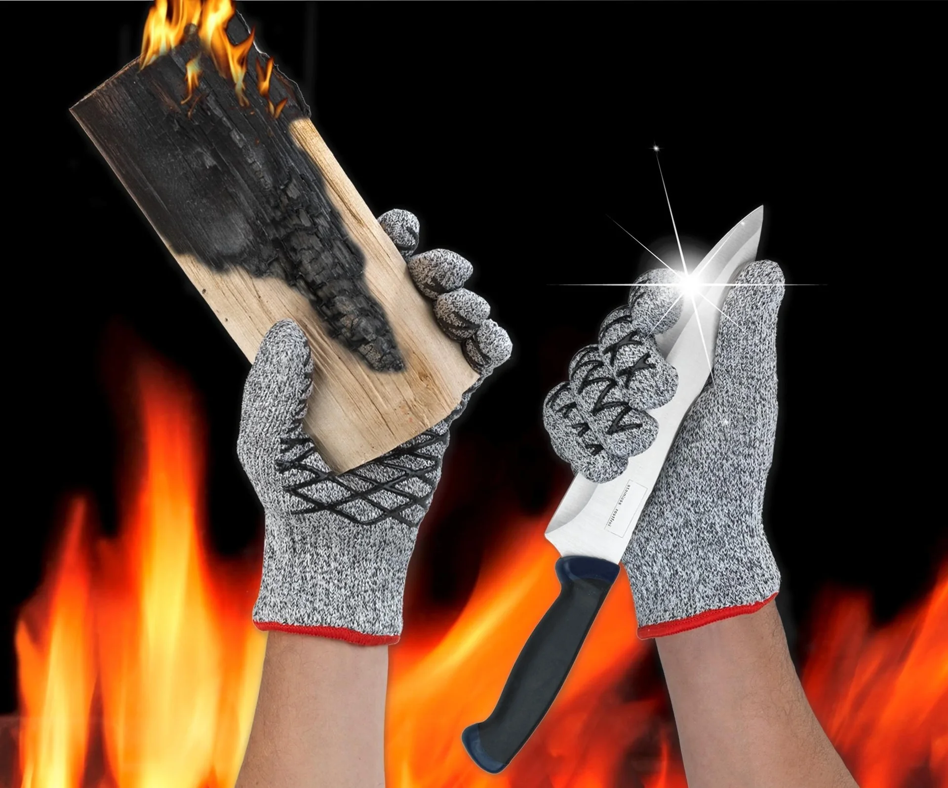 Hitze- und Schneidschutzhandschuhe, Herrengröße, 1 Paar - 9