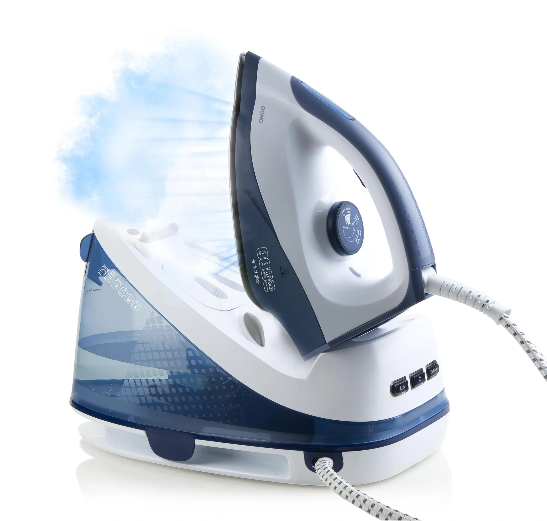 Dampfbügelstation „DO7109S“, 5 bar, Blau/ Weiß - 4