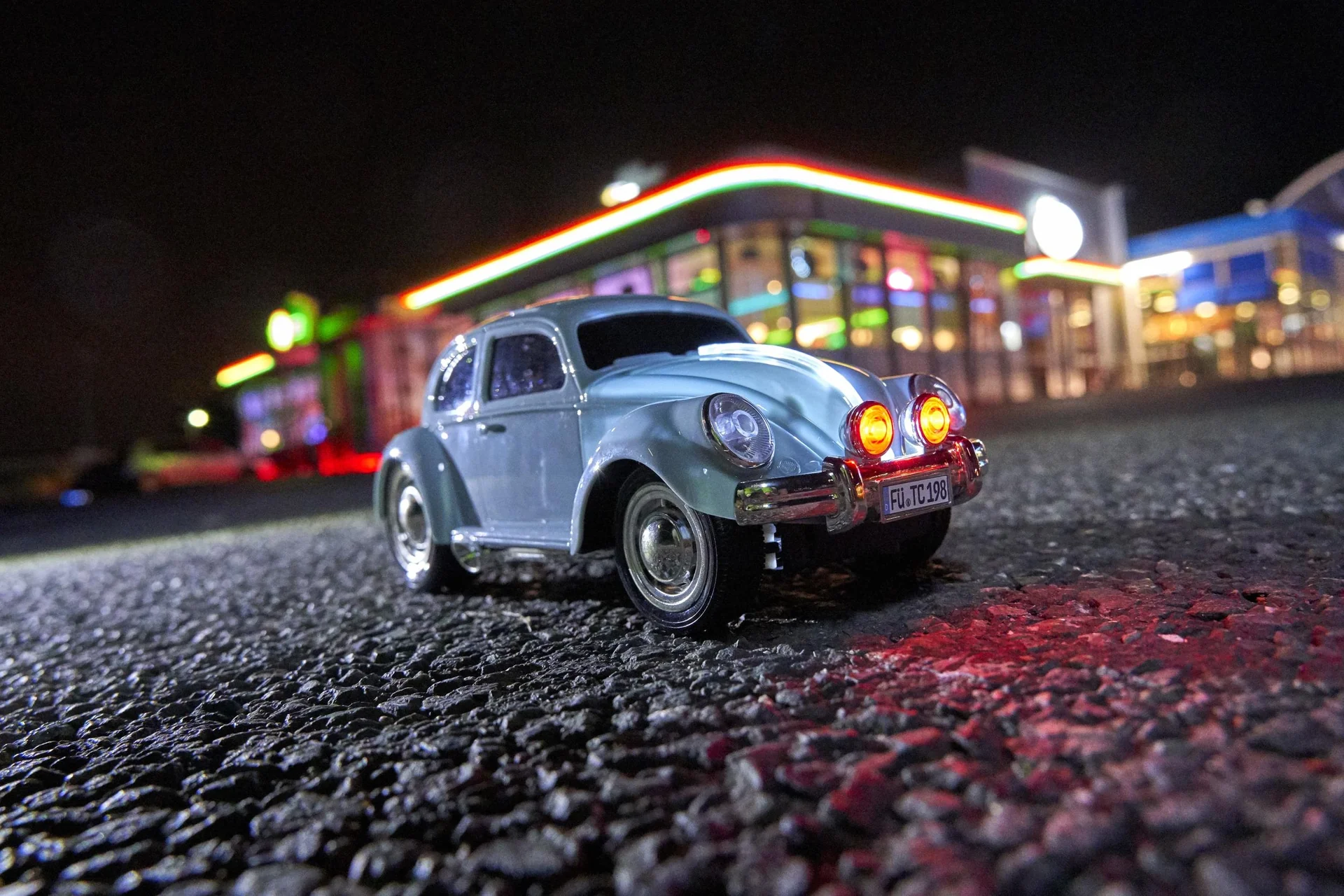 Fahrzeug VW Käfer 2.4 GHz 100 % RTR taubenblau 1:14 - 4