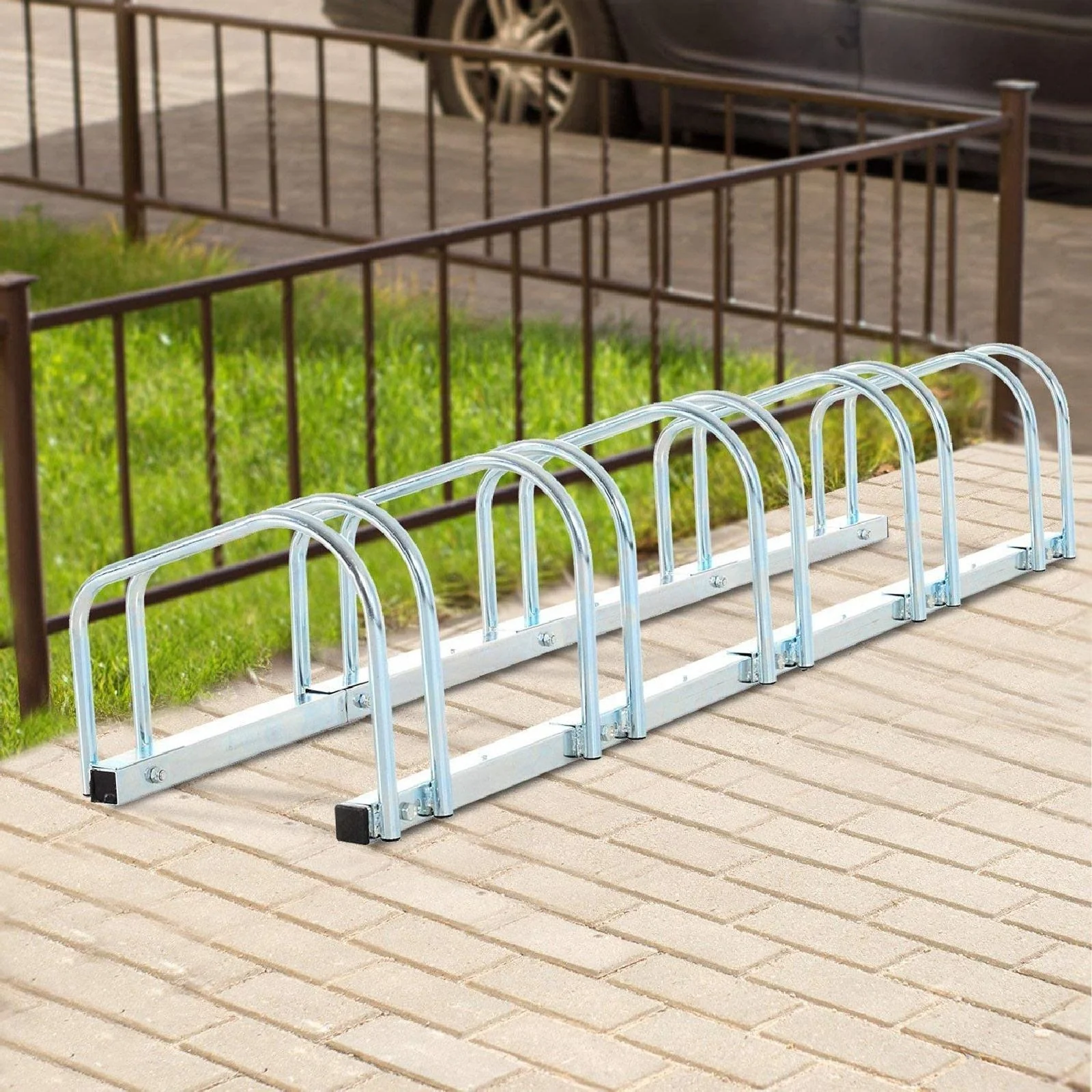 5er Fahrradständer Radständer Aufstellständer Stahl verzinkt 130 x 33 x 27cm - 8