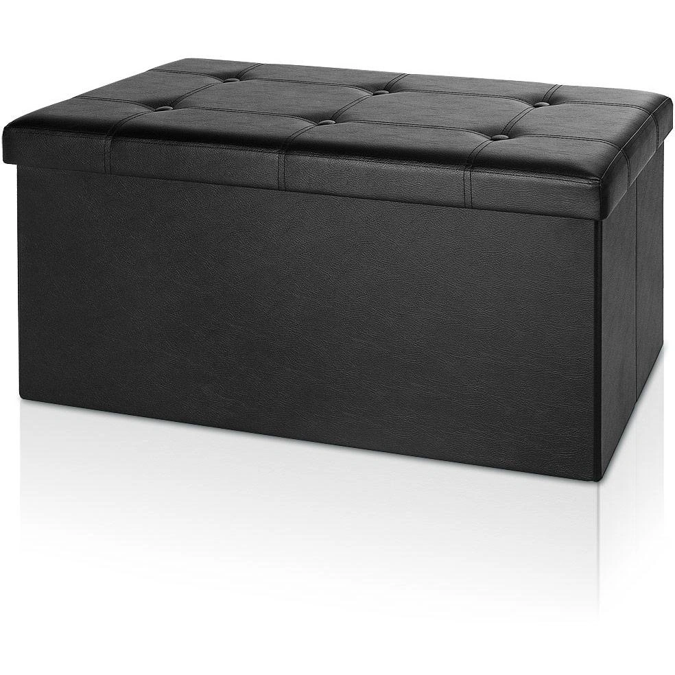 Klappbare Bank / Sitzhocker MDF - 80x40x40 cm schwarz - 6