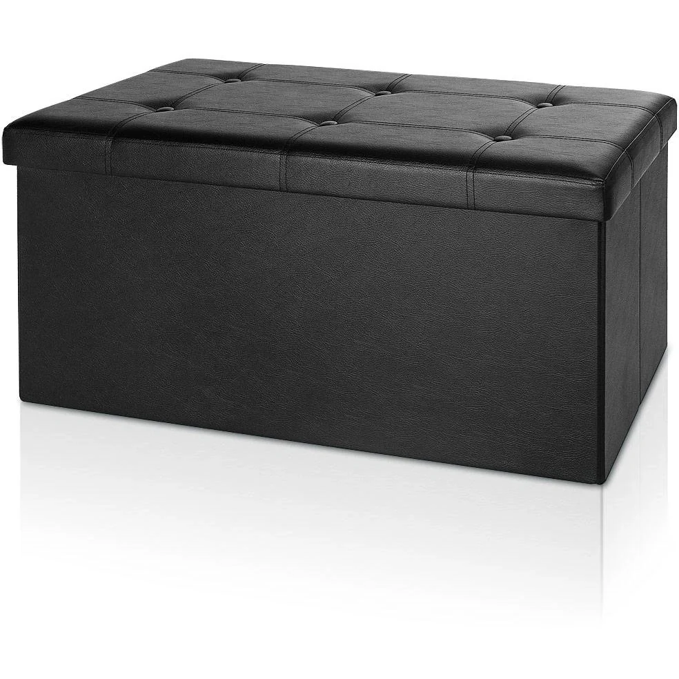 Klappbare Bank / Sitzhocker MDF - 80x40x40 cm schwarz - 6