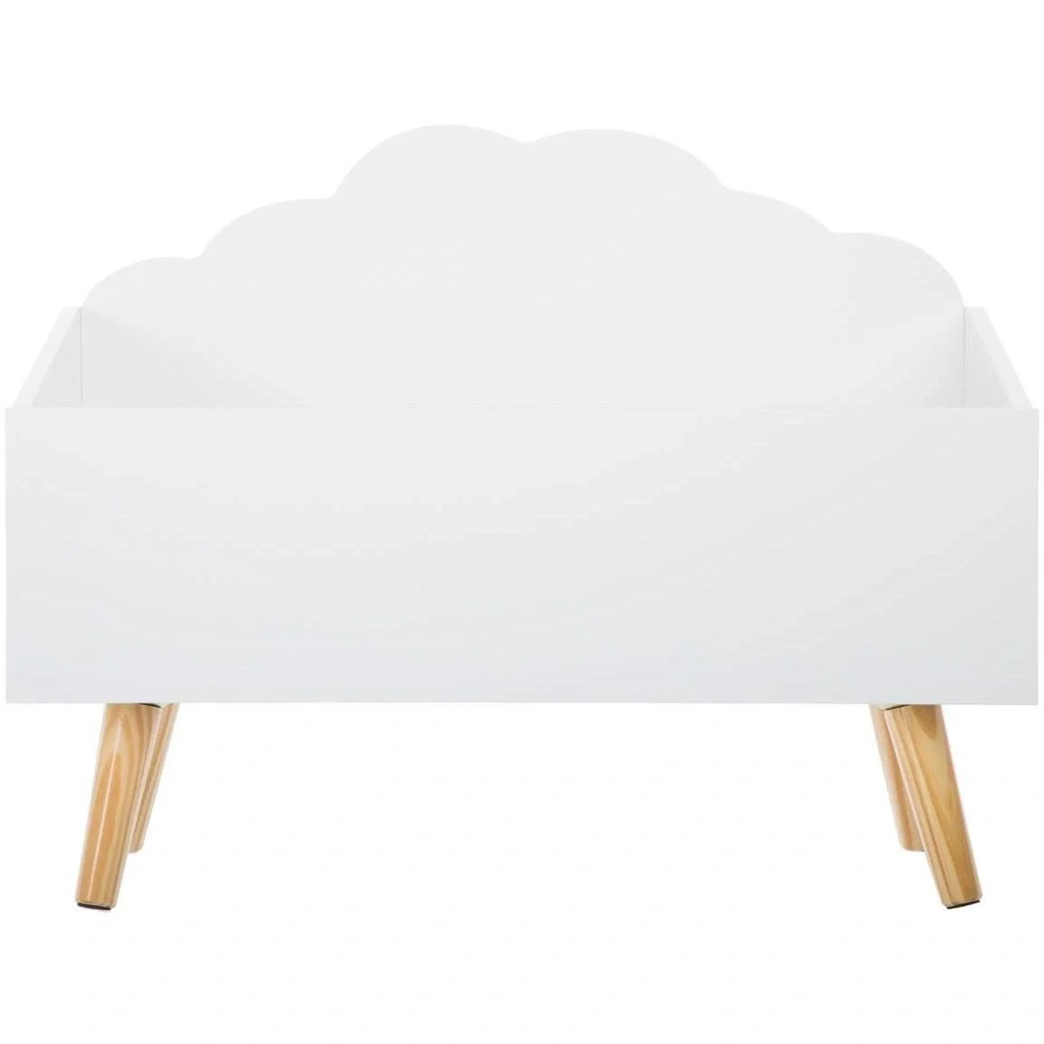 Spielzeugkiste aus Holz - weiß - 58x28x45 cm - 3