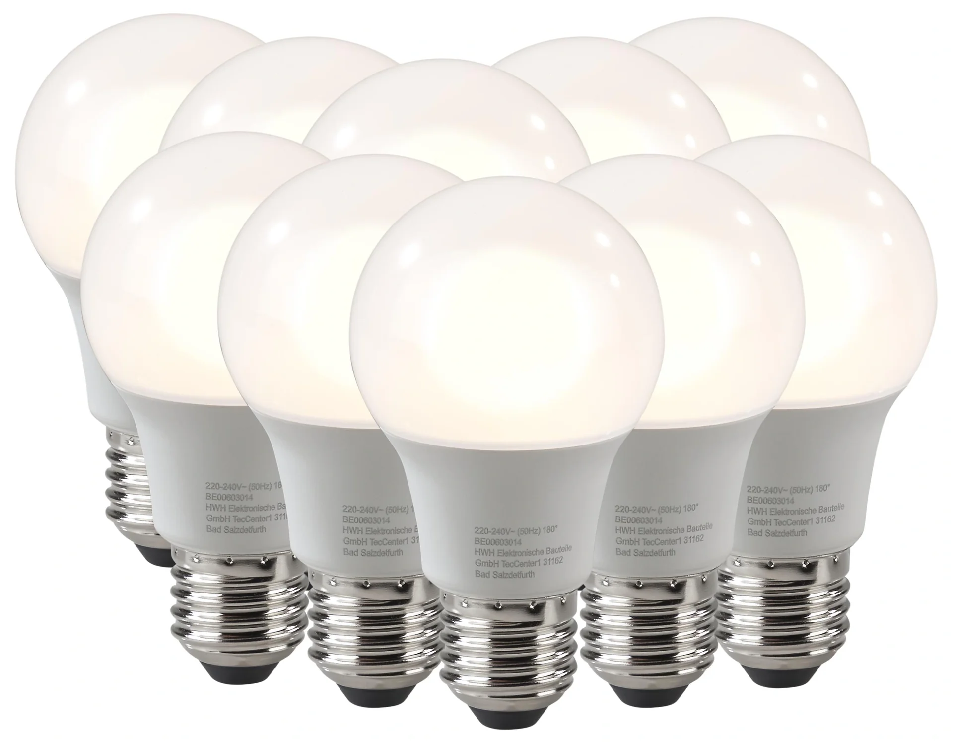 LED Lampe 8W, E27, 806lm, warmweiß - 10 Stück - 3