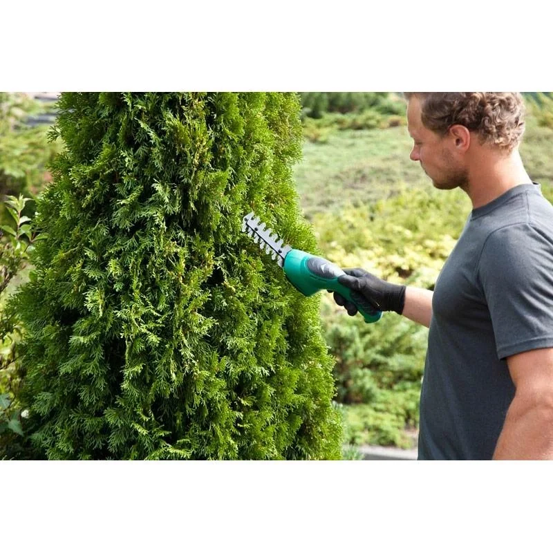 Accu-Gras- und Strauchschere mit Griff und Rädern - 85 cm - Inklusive Akku und Ladegerät - 6