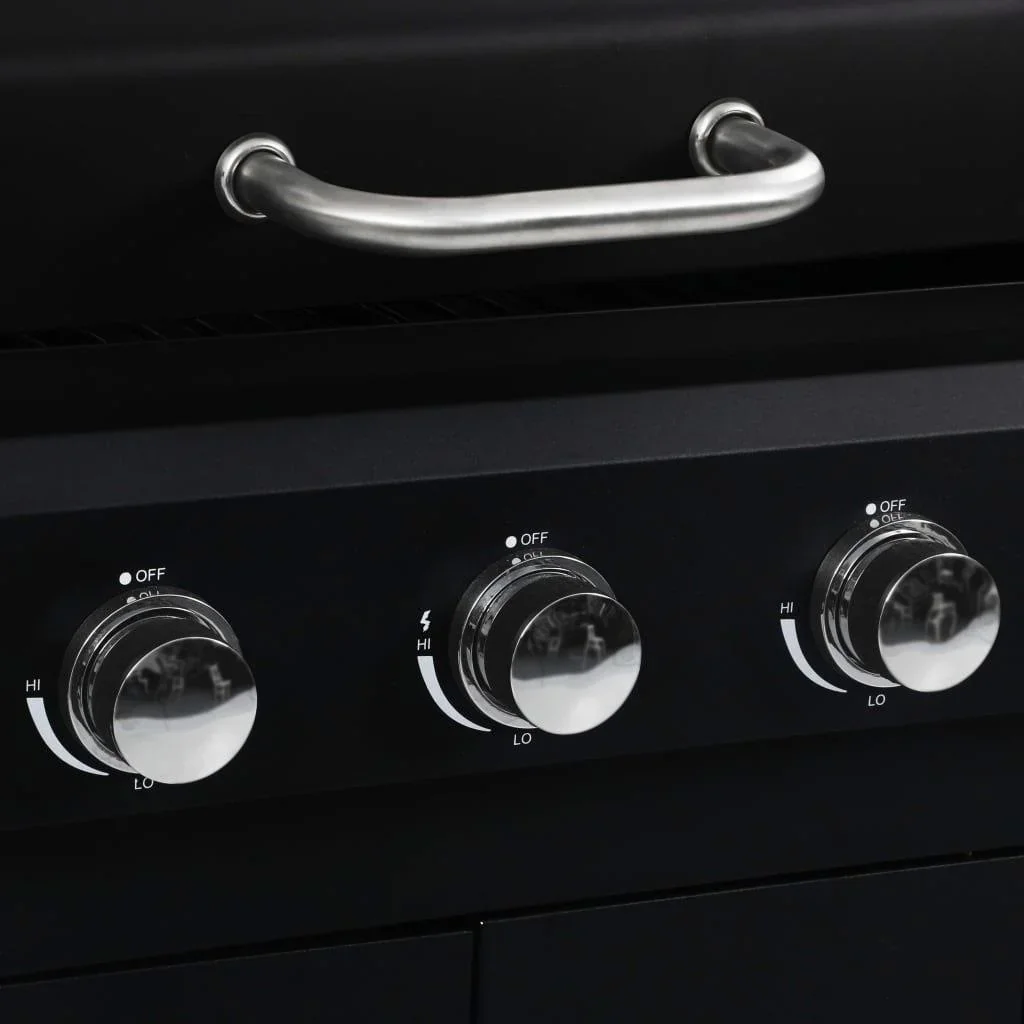Gas-/Holzkohlegrill mit 3 Brennern - 2