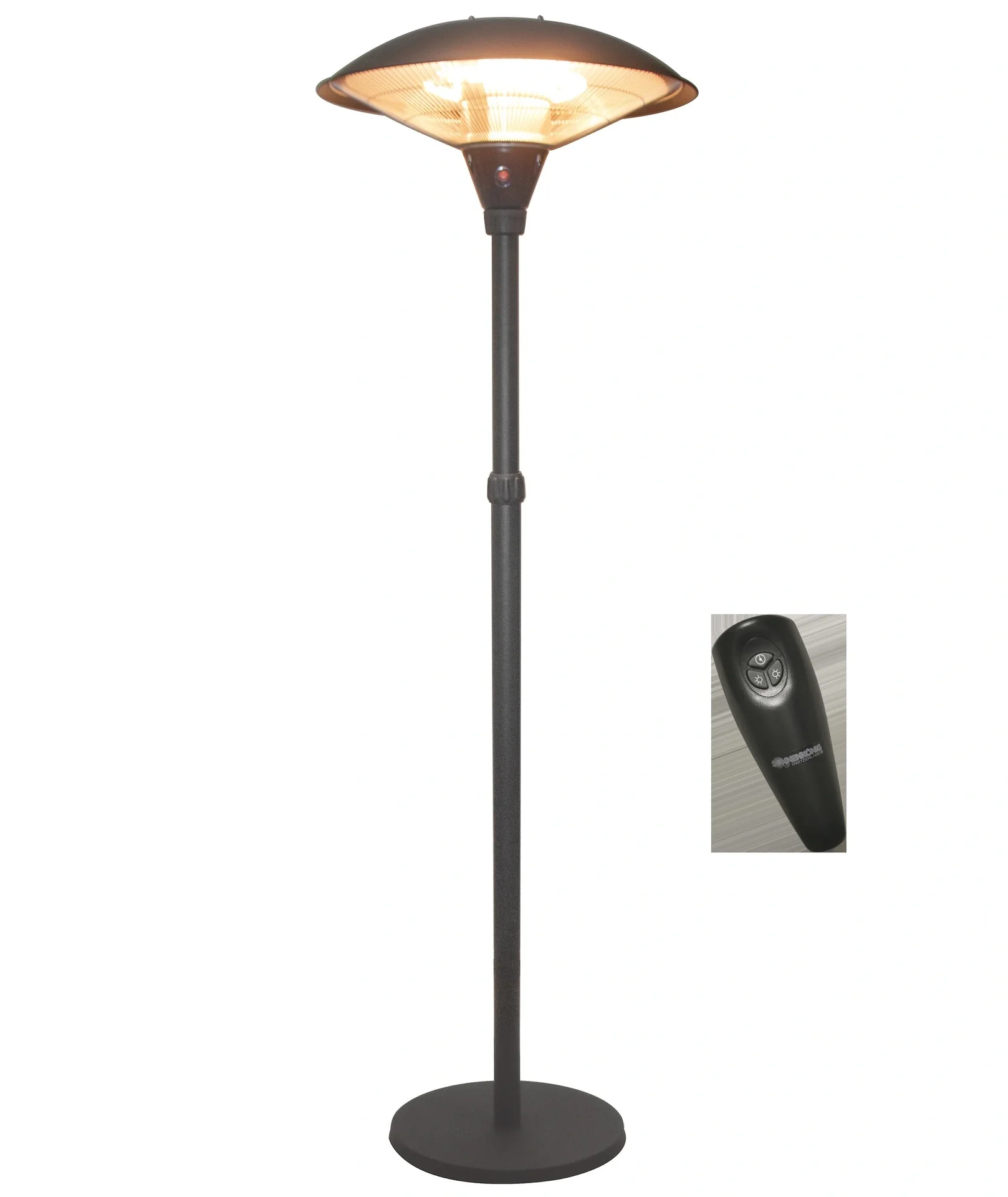 Terrassenheizer - Wärmepilz Elektro schwarz mit Timer Funktion - 3