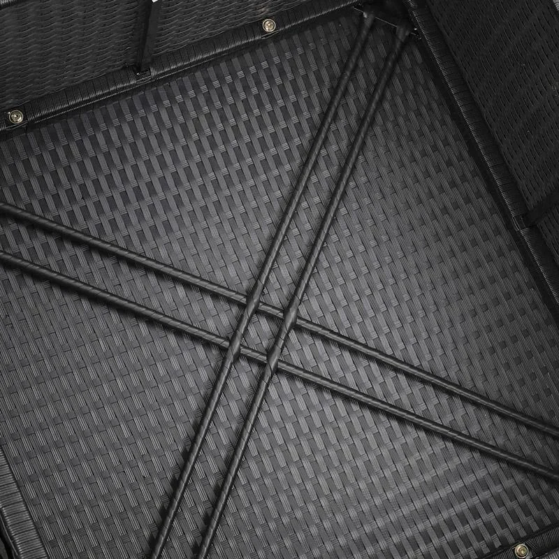 Polyrotan XL Lounge-Set 26-teilig. Schwarz Anthrazit - 9