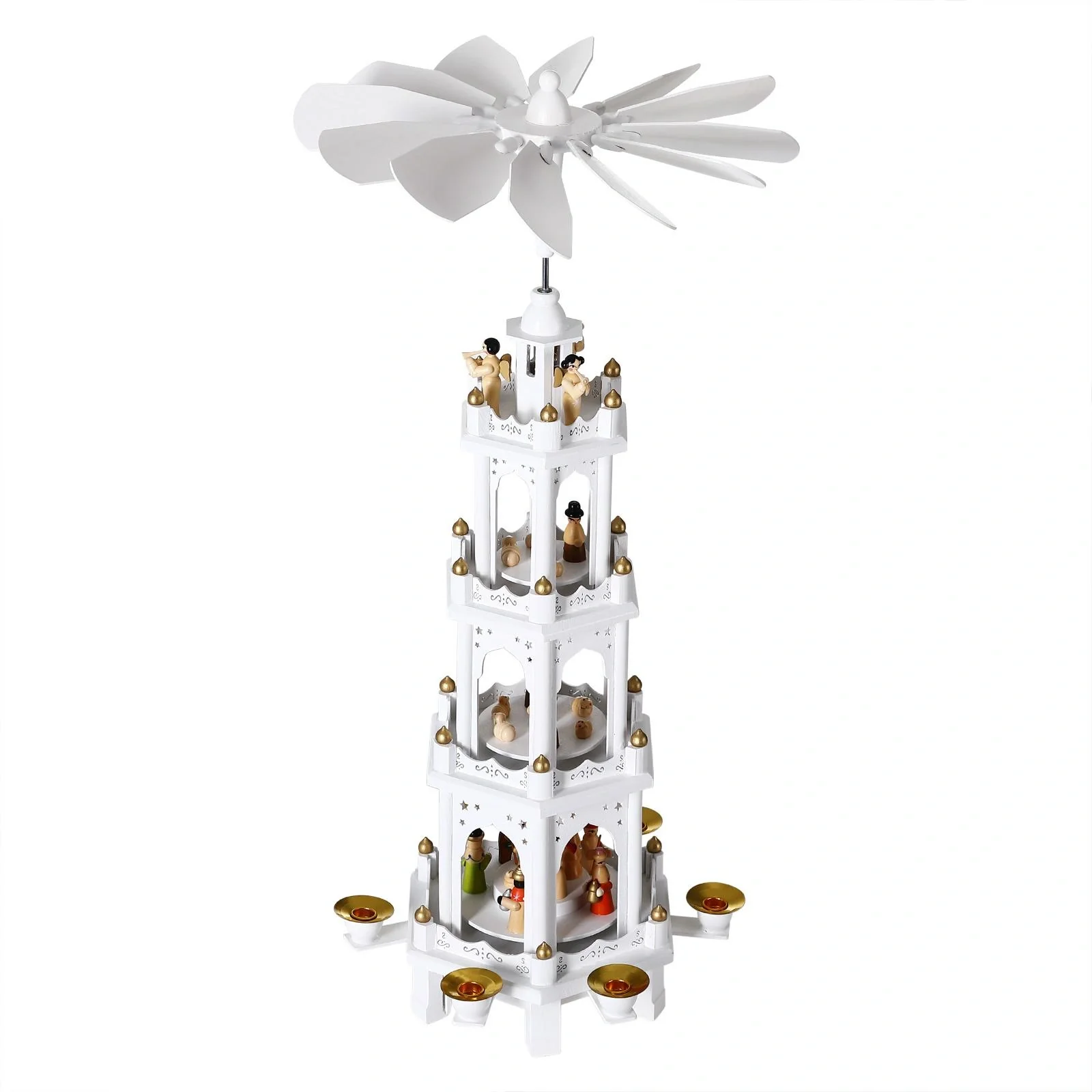 Weihnachtspyramide XL Weiß - 6