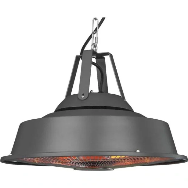 Terrasheater-Heizung hängend schwarz | Industrie | 1500W | Ø43 cm | 25M² - 5
