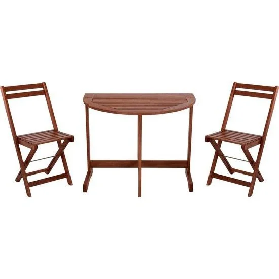 Bistrogarnitur - Balkongarnitur - 3-teilig - Akazienholz - 1