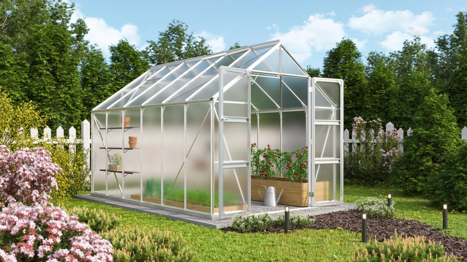 Gewächshaus Domus 9900 HKP 4 mm, Farbe alu - 2