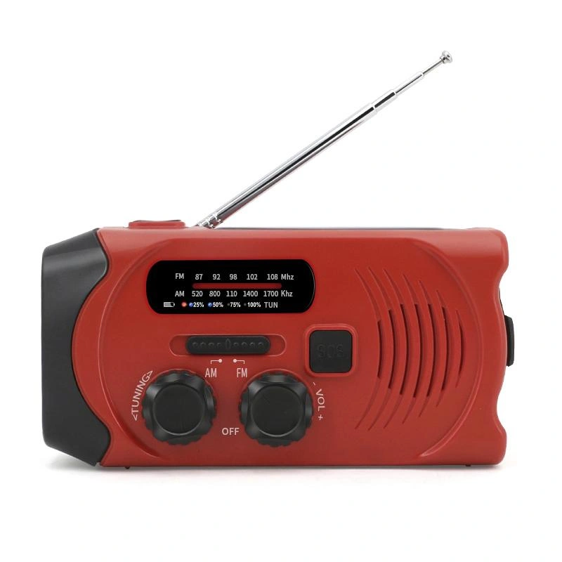 Tragbares Solar Kurbel Radio mit Taschenlicht - 12