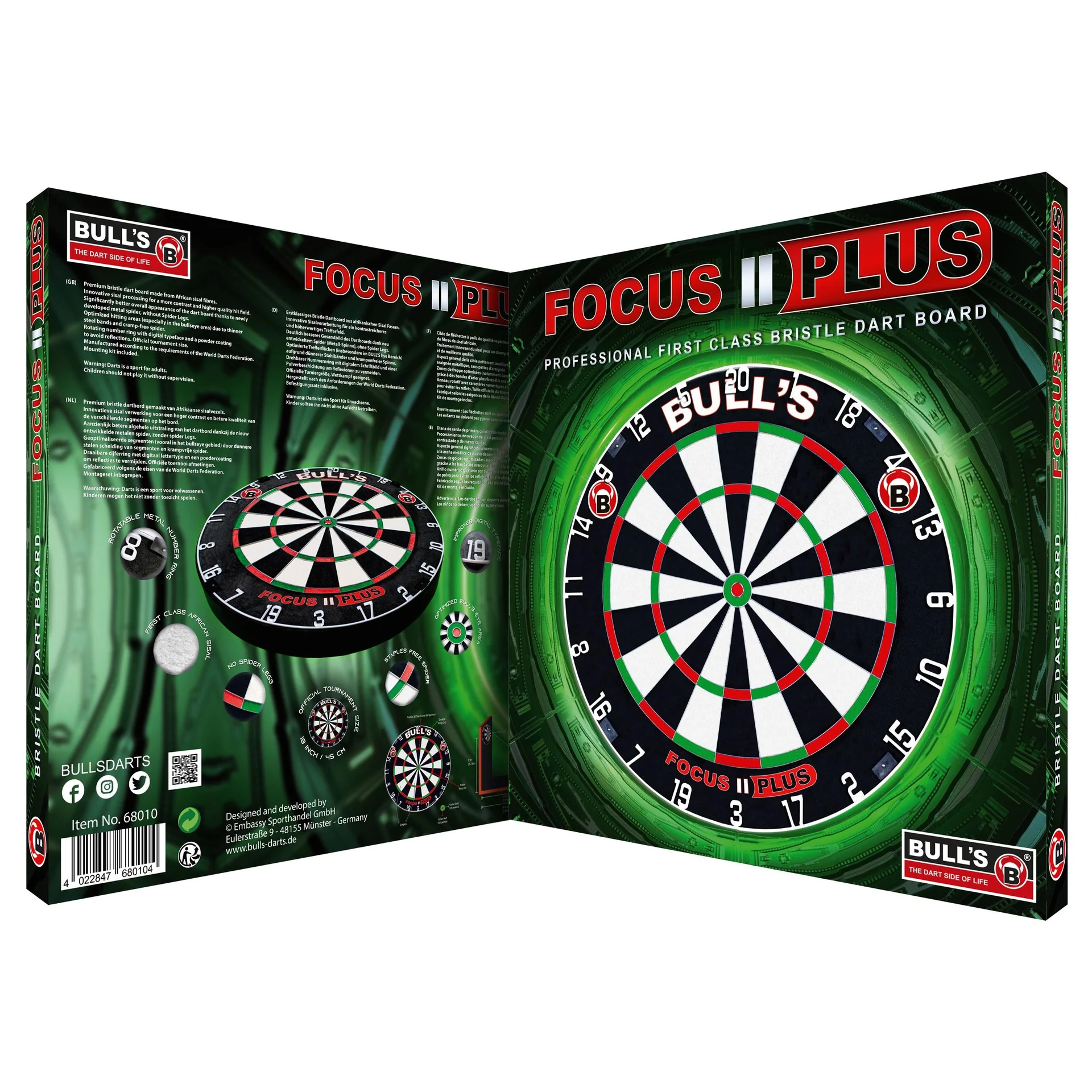 Focus II Plus Dart Board - 4