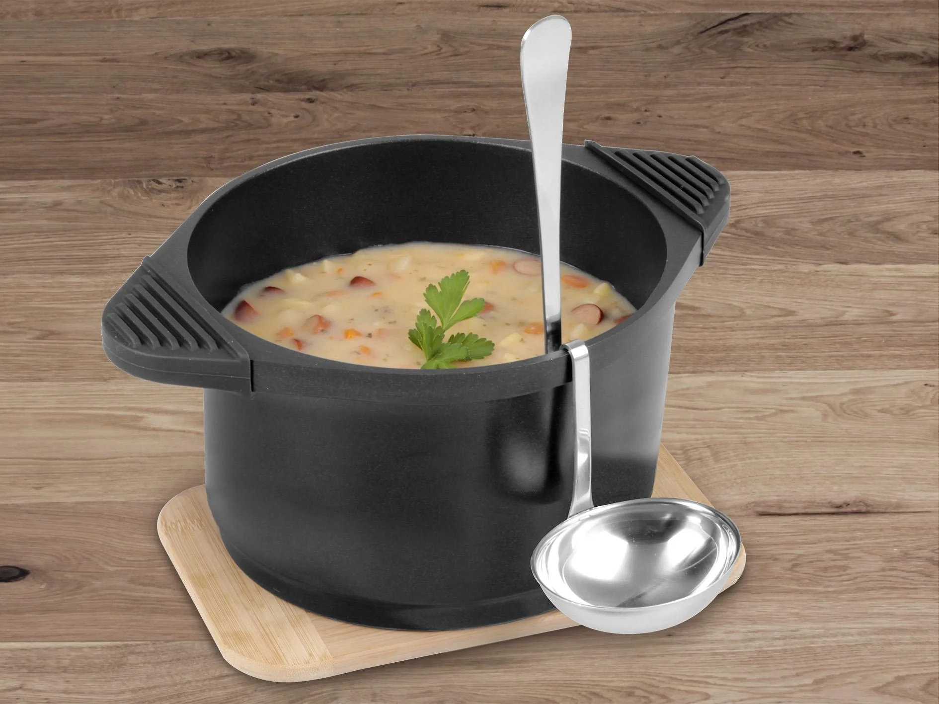 Servierkelle, Suppenkelle zum Einhängen, Edelstahl, 25 cm - 6