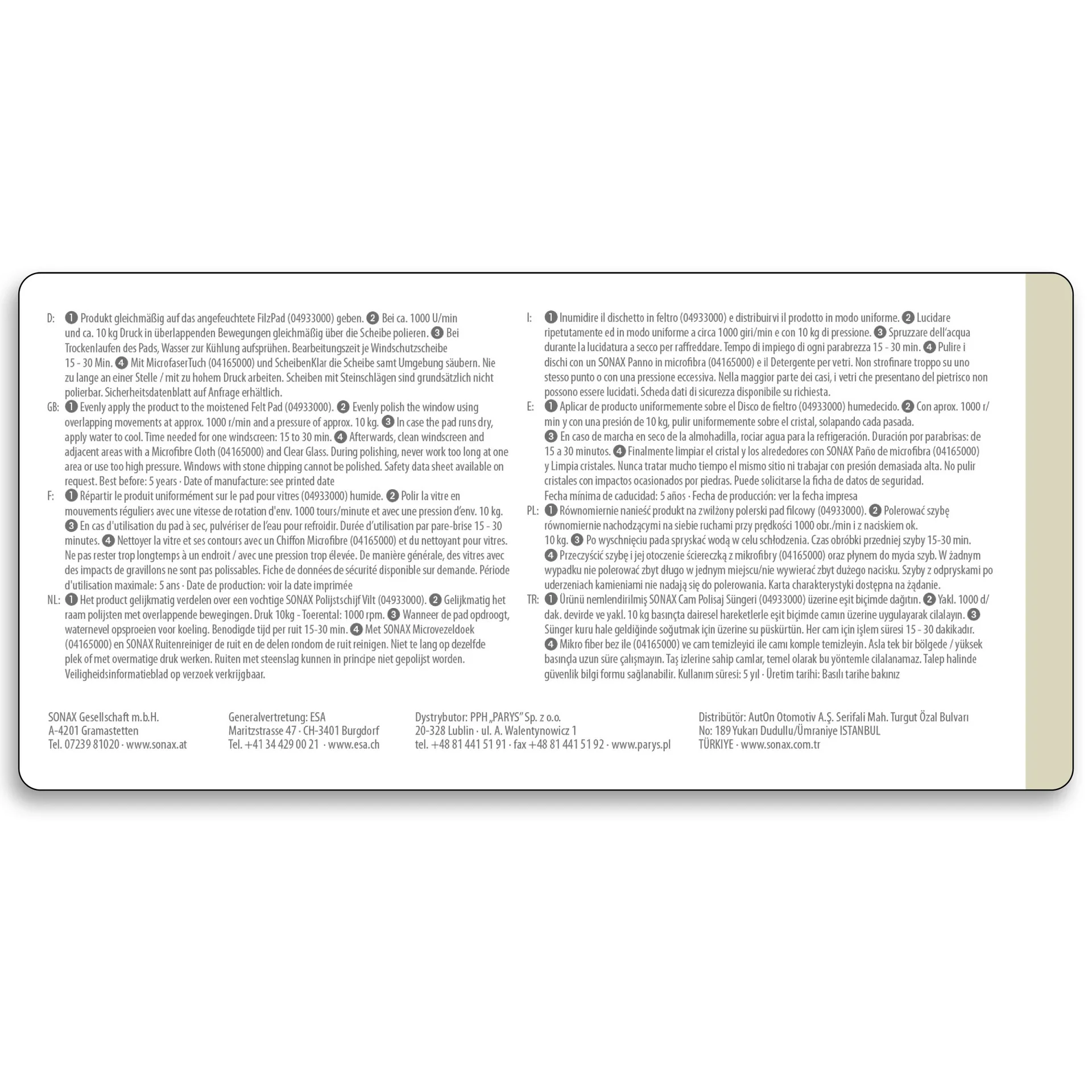 PROFILINE Glasspolish 250 ml - 6