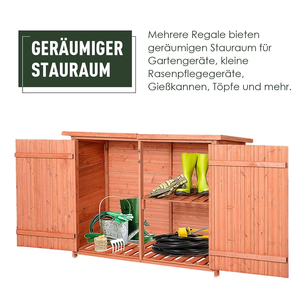 Gerätehaus mit Ablage natur - 3