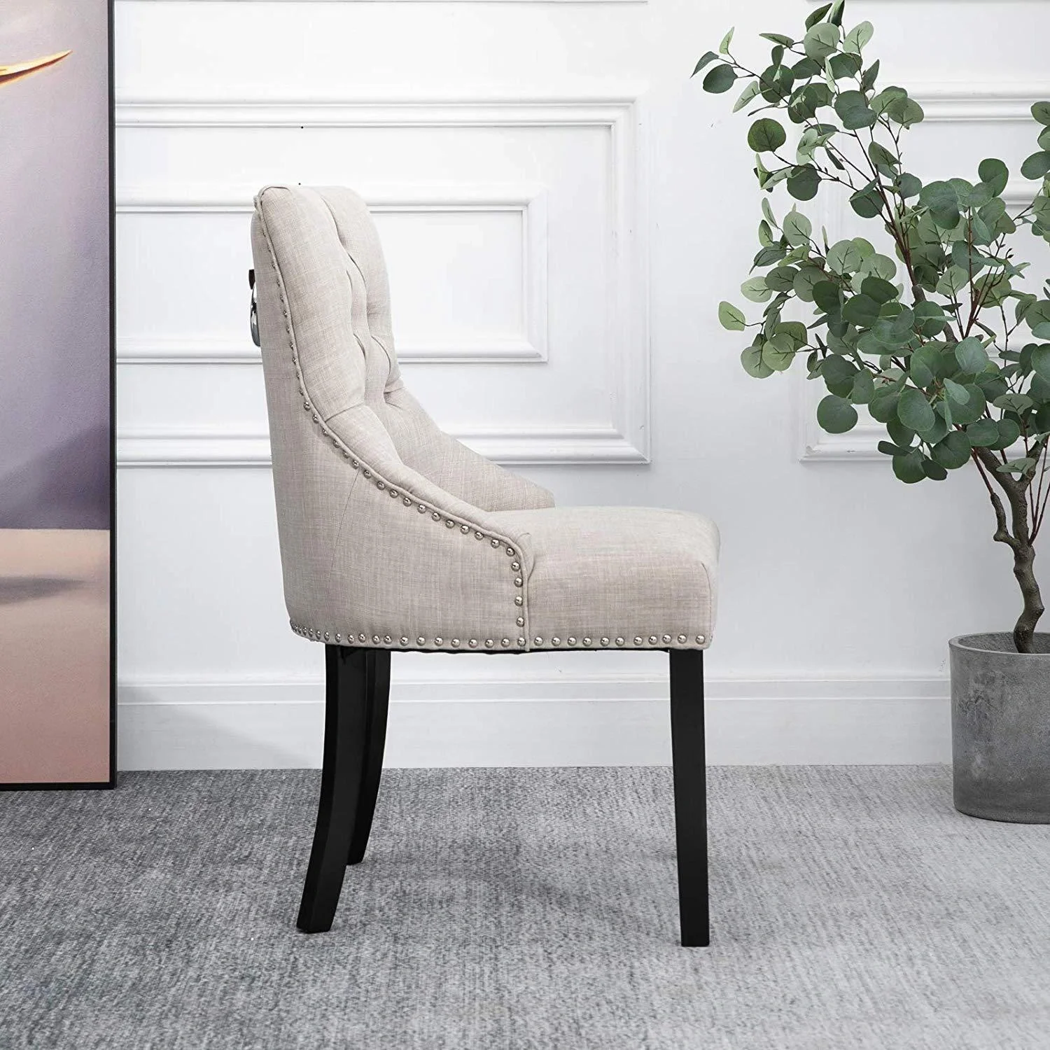 Esszimmerstuhl mit Rückenring - 6