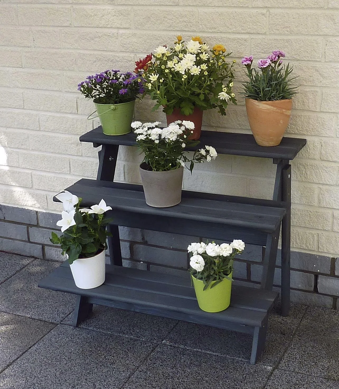 Blumentreppe "Anja" anthrazit - 1