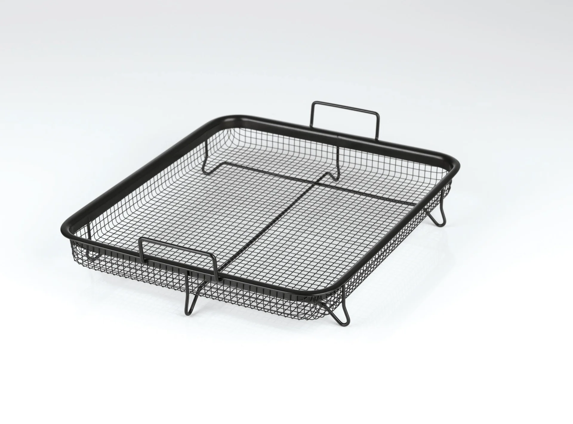 Heißluft-Grillkorb, XXL, antihaftbeschichtet, Schwarz, 33 x 28 x 5 cm - 4