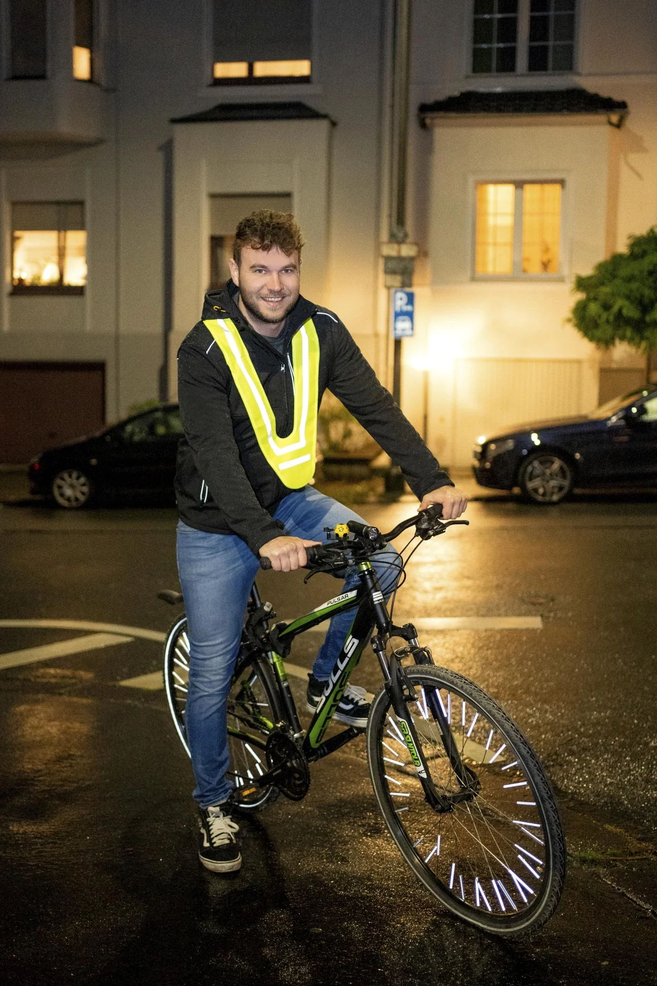 Reflektorkragen gelb, Einheitsgröße - 6