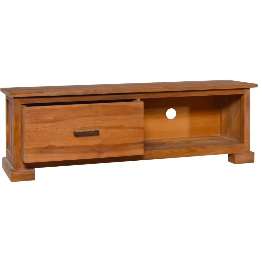 TV-Schrank 112x30x37 cm massiv Teak - 5